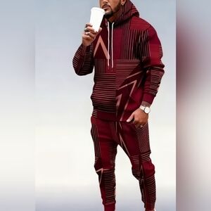 Men's 2 Pc. Jogging Suit. Hooded Sweatshirt & Pants.